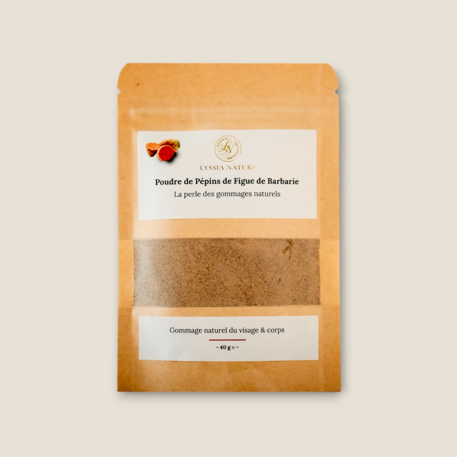 Poudres de pepins de figue de barbarie